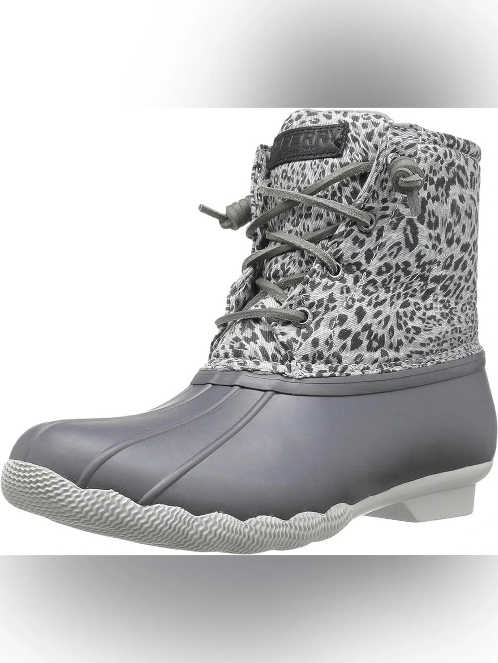 Sperry Topsider Saltwater Cheetah/ Grey Boot